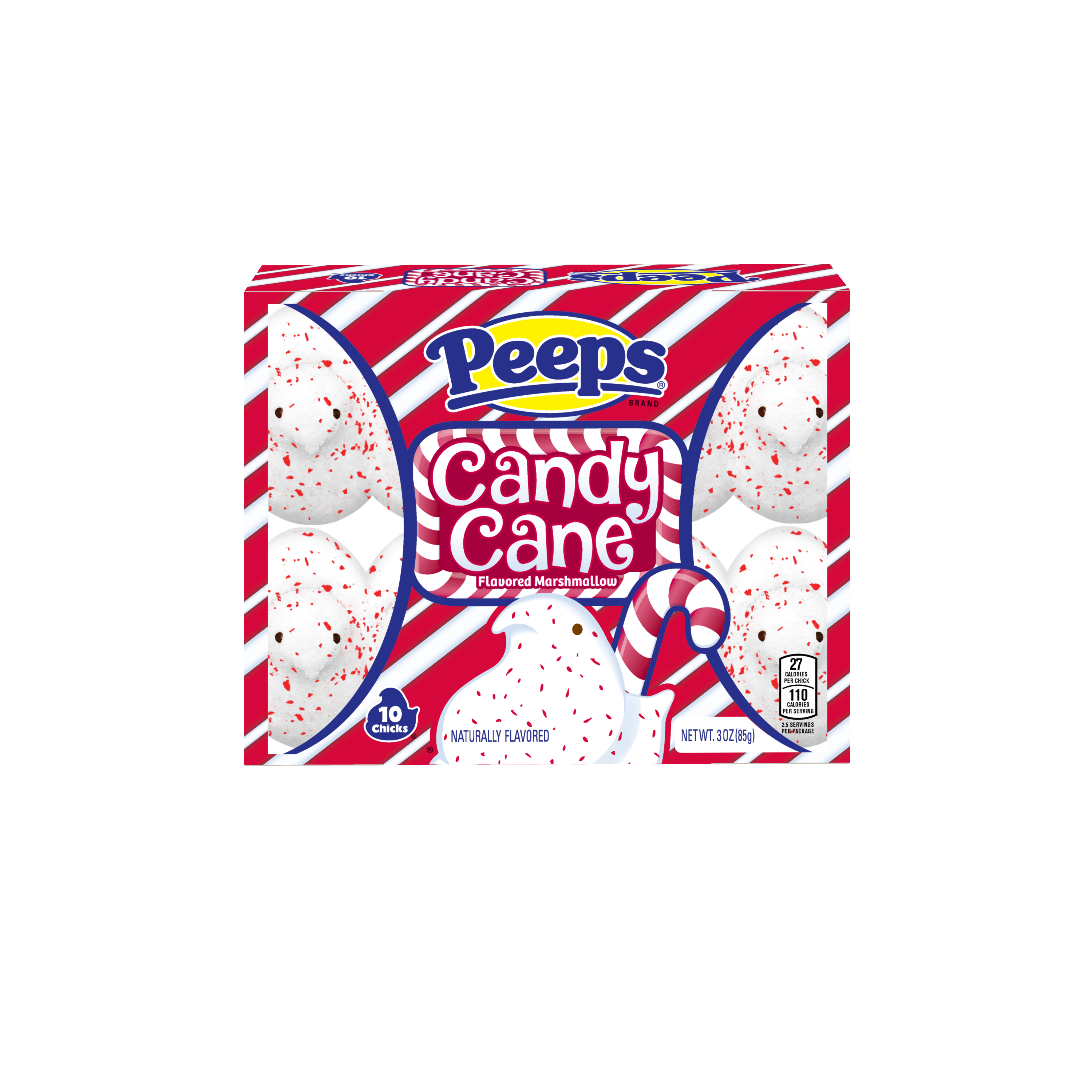 JUST BORN - CANDY CANE MARSH PEEPS 10 PC (X)