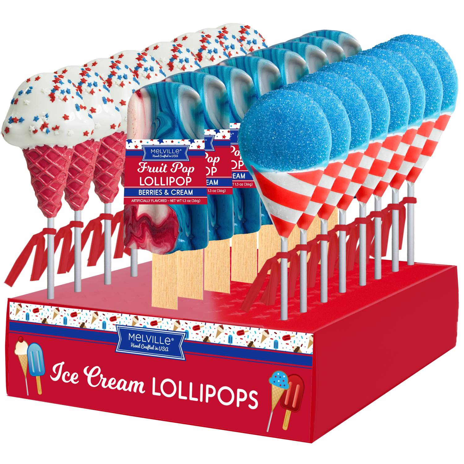 MELVILLE - PATRIOTIC ASST POPS 24 CT (S)