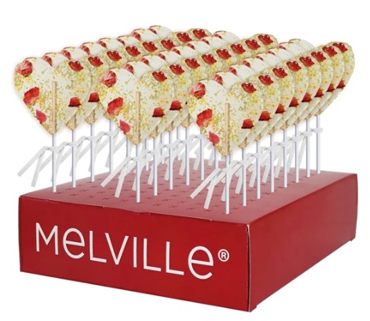 MELVILLE - STRAWBERRY CHAMPAGNE  HEART POPS 24 CT (V)