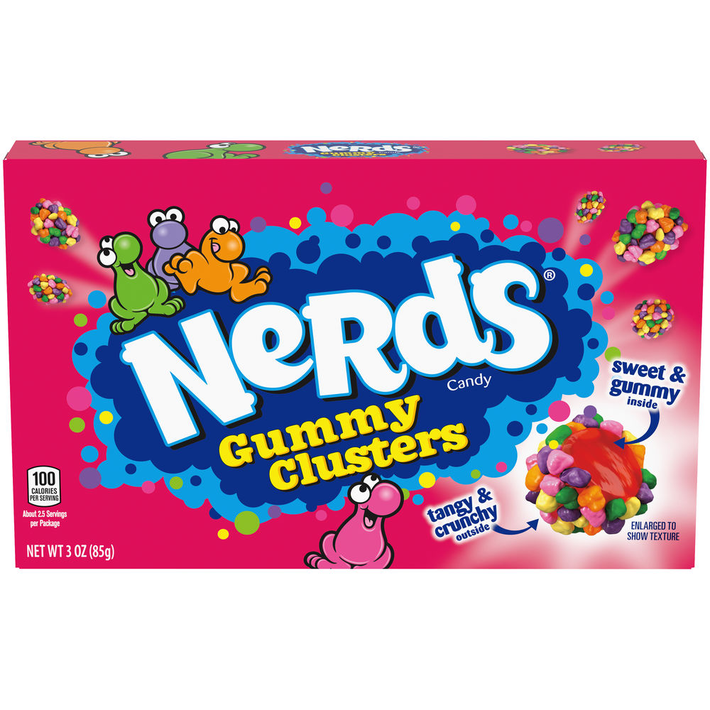 NESTLE - NERDS GUMMY CLUSTERS BOX 3 OZ 12 CT (S)