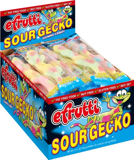 EFRUTTI - GUMMI SOUR GECKOS 40 CT