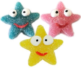 ALLISONS - ASST STARFISH JELLY PCS WRPD 2.2 LB (H)