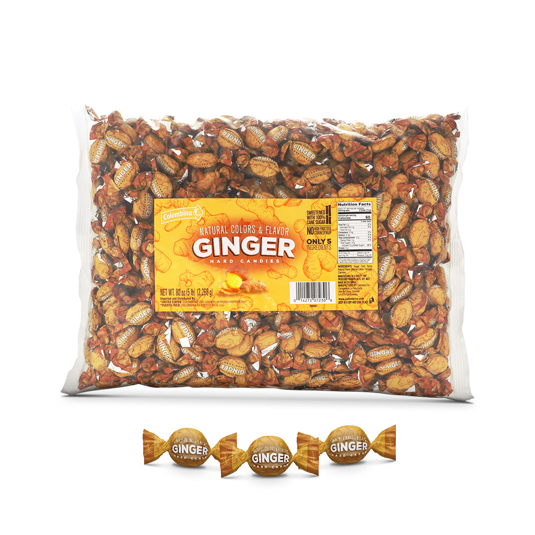 COLOMBINA - GINGER HARD CANDY WRPD