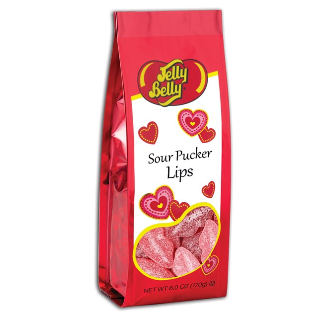 (G) 6 OZ SOUR PUCKER UP LIPS BAGS-12 CT  (V)