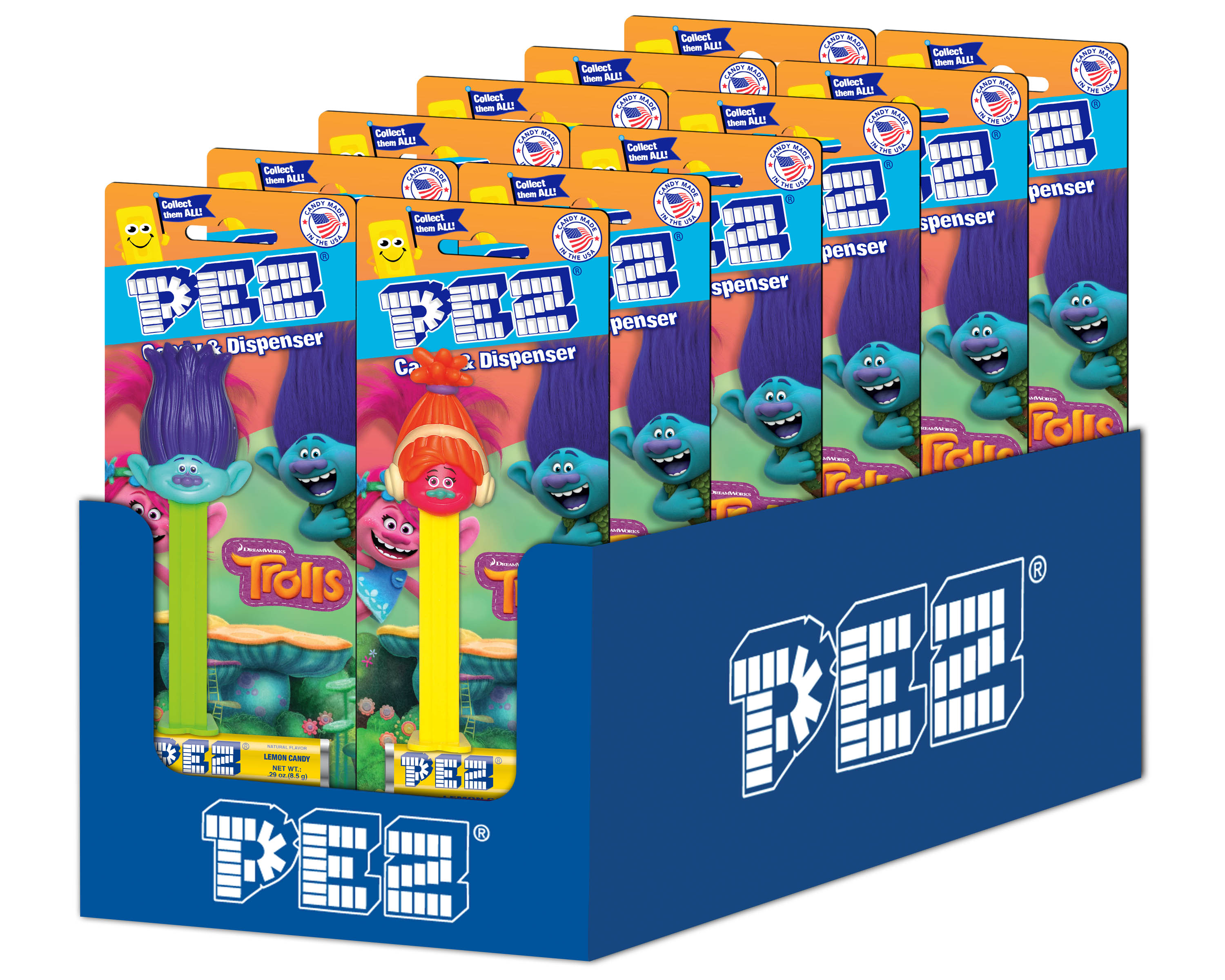 PEZ - TROLLS ASST - 12 CT