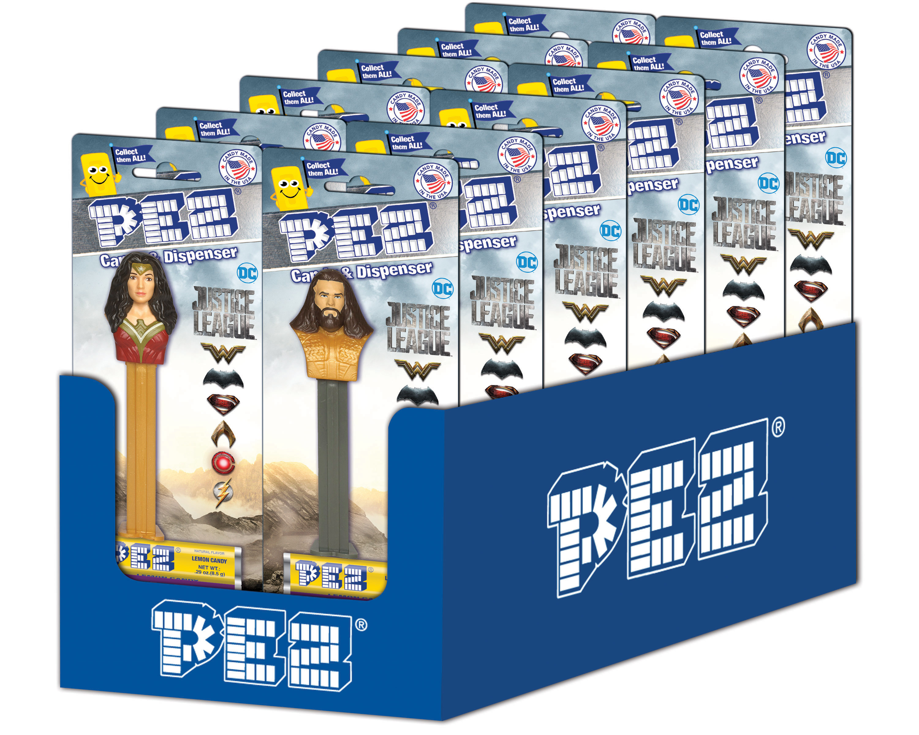 PEZ - DC COMICS JUSTICE LEAGUE -12 CT