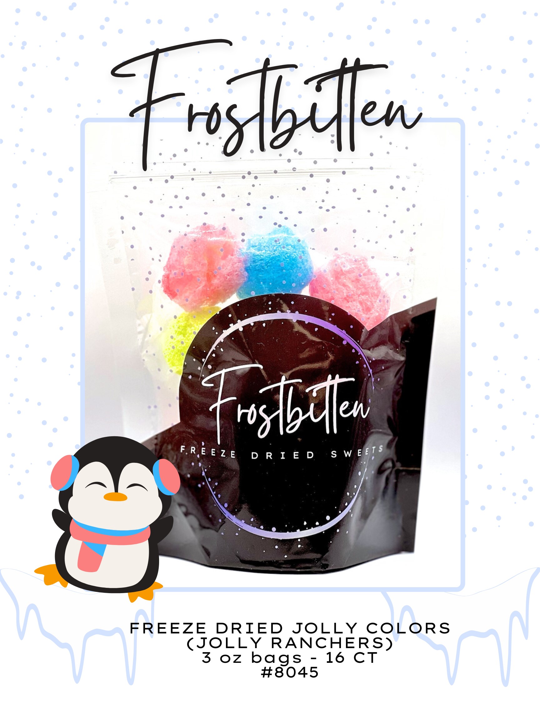 FROSTBITTEN - FREEZE DRIED JOLLY COLORS 3 OZ BAGS