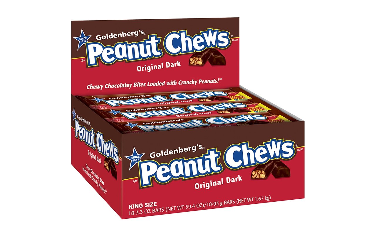 JUST BORN - G-BERG DK P-NUT CHEWS 3.5 OZ 18 CT