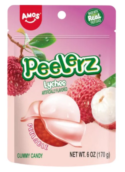 AMOS SWEETS - PEELERZ LYCHEE 6 OZ 12 CT