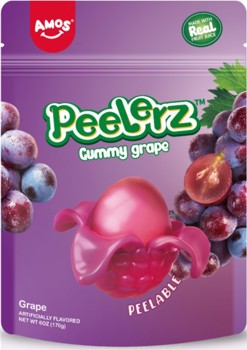 AMOS SWEETS - PEELERZ GRAPE 6 OZ 12 CT